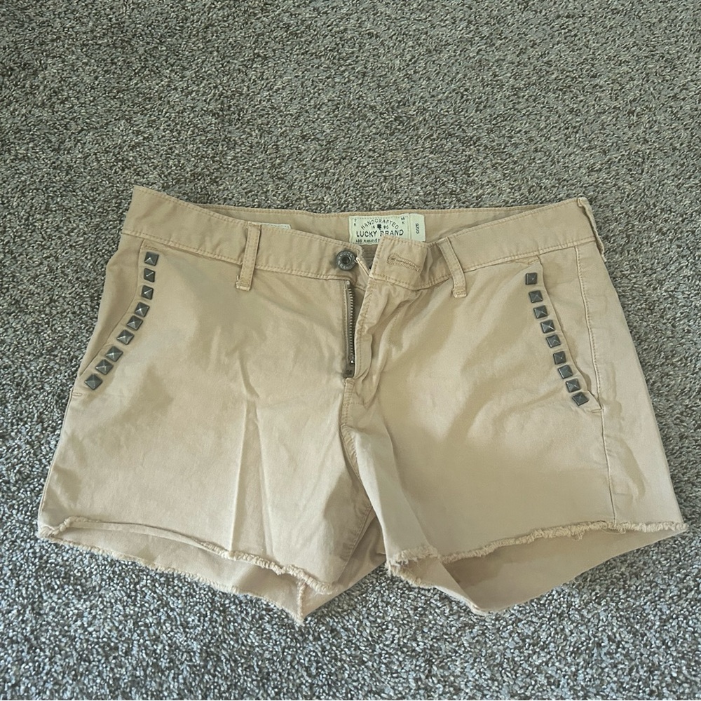 Lucky Brand High Waist Tan Shorts